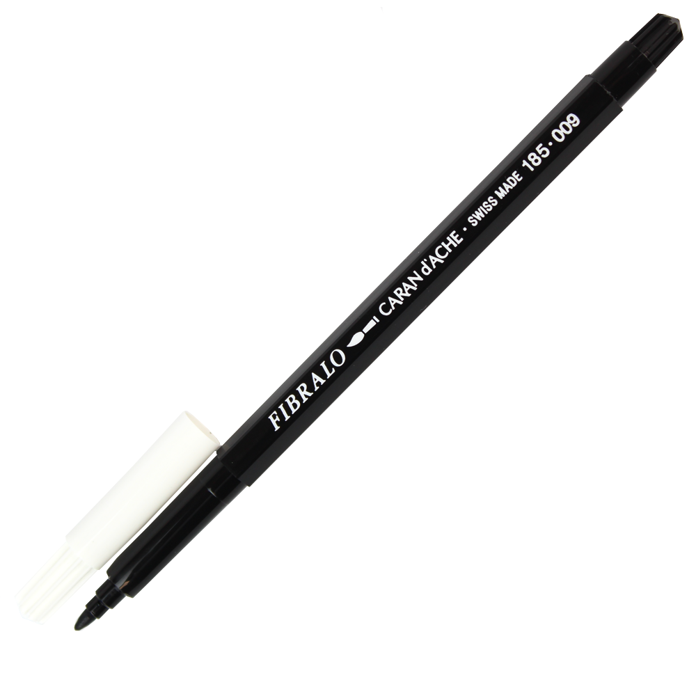 Caneta Aquarelável Fibralo Caran d'Ache Preto 009